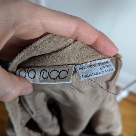 70s Vintage American Indian Inspired Suede Concho Fringed Midi Skirt Size M - Picture 9 of 9